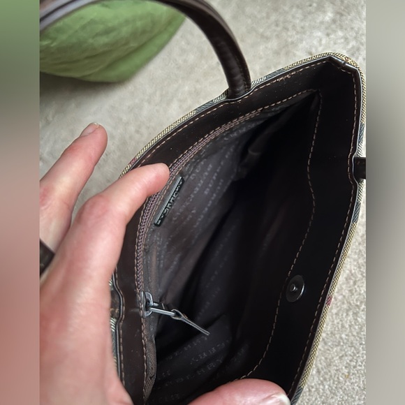 Burberry Nova Check Mini-Tote PVC Bag Leather Trim Cute! - Picture 11 of 12